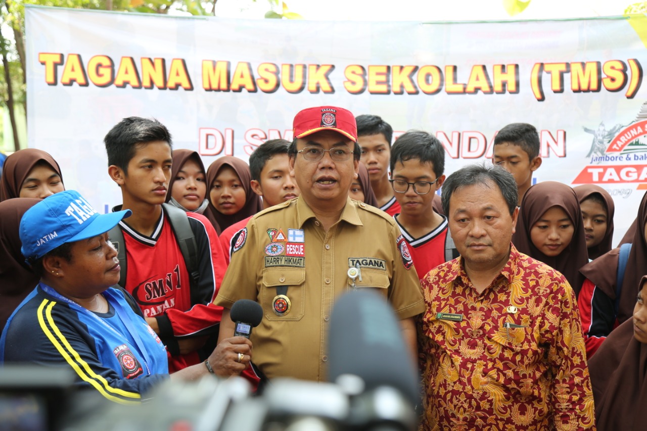 Program Tagana Masuk Sekolah Libatkan SMAN 1 Pandaan