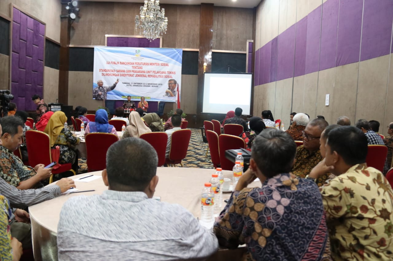 Public Test of the Draft Indonesia Ministry of Social Affairs Regulations on Standardization of UPT Facilities and Infrastructure