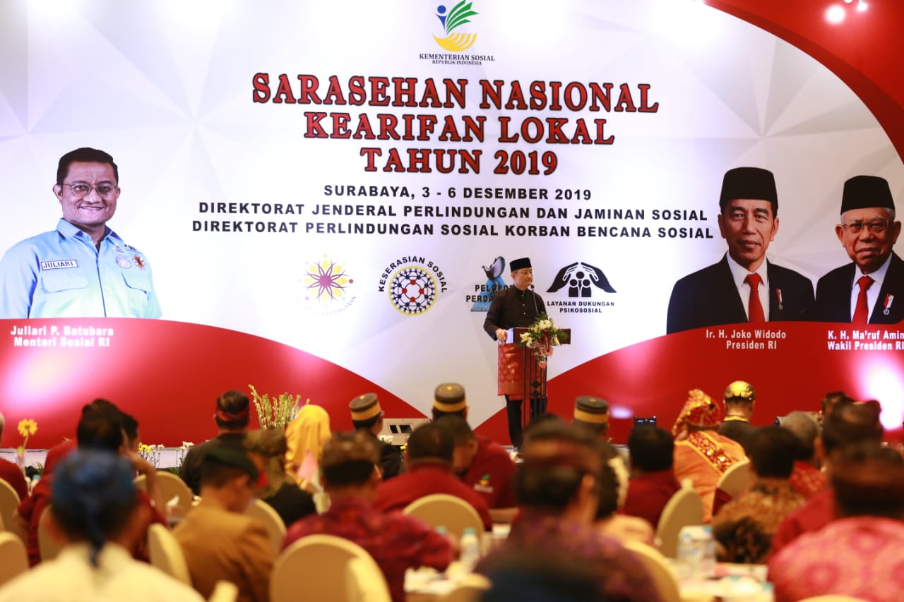 Mensos Hadiri Sarasehan Nasional Kearifan Lokal Tahun 2019