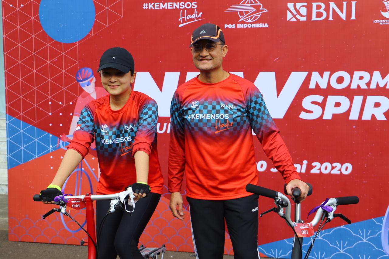 Sambut "New Normal", Kemensos dan BNI Selenggarakan "Fun Bike"