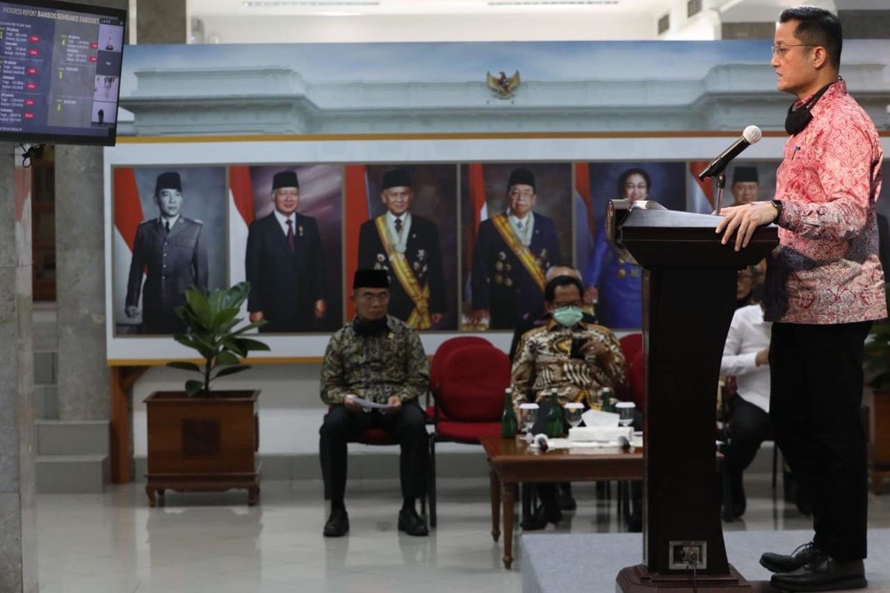 Konferensi Pers Terkait Perkembangan Bantuan Sosial