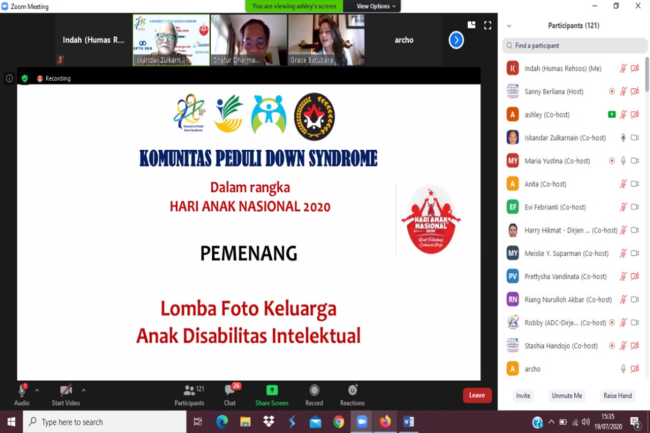 Kemensos Meriahkan Lomba Foto dan Video Anak Disabilitas Intelektual