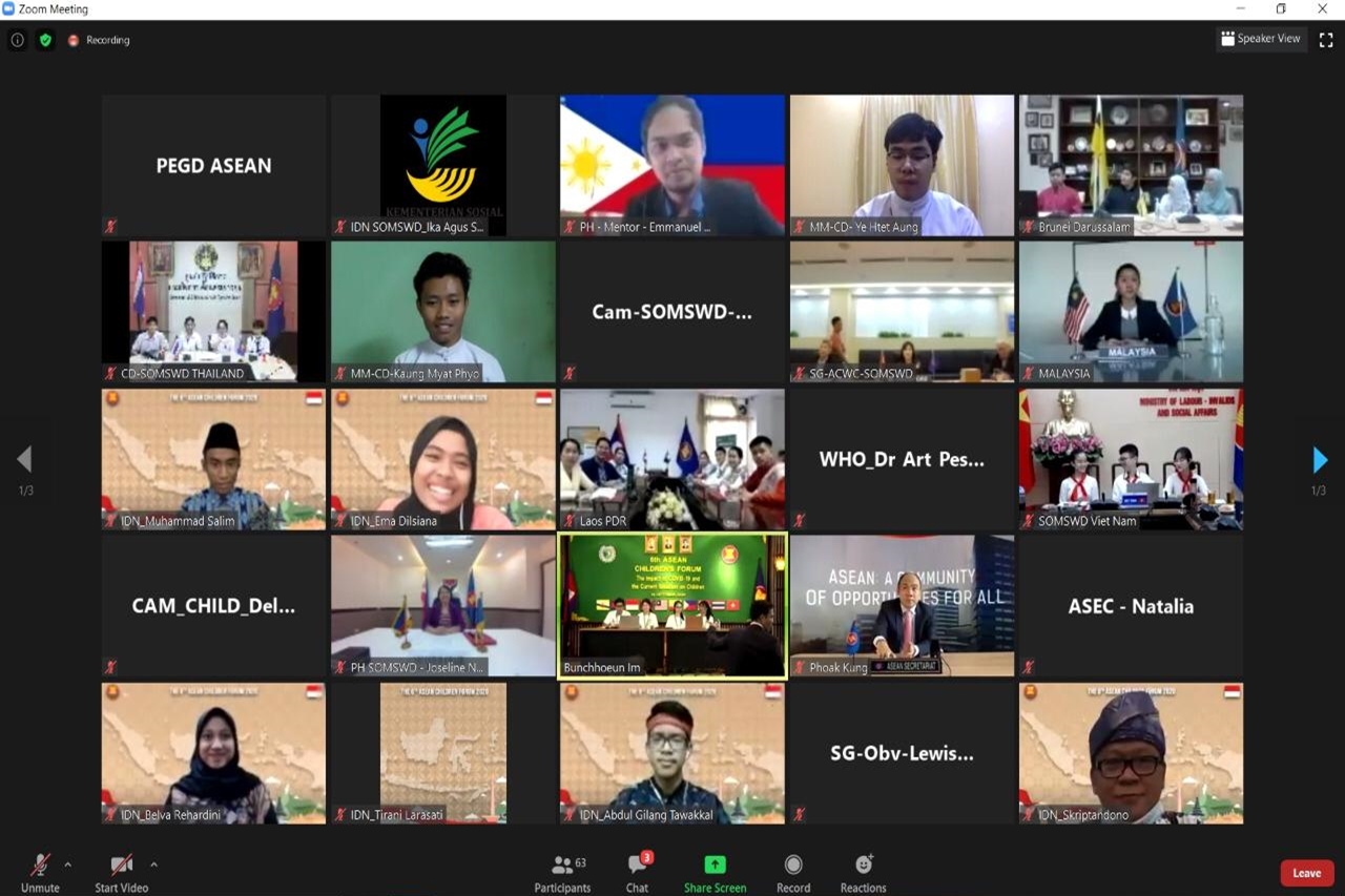 Di Forum Anak ASEAN, Delegasi RI Paparkan 3 Strategi Lindungi Anak Dampak COVID-19