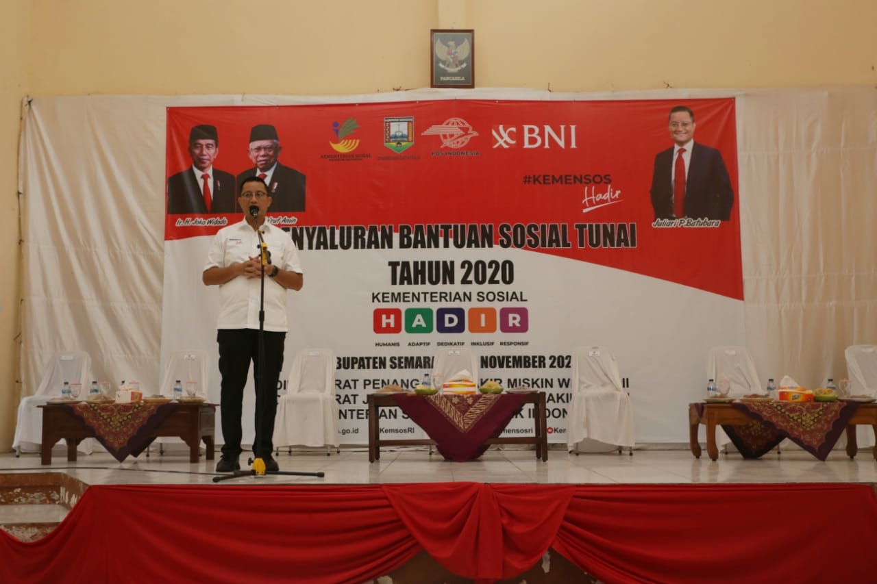 Mensos Pantau Penyaluran BST dan Program Sembako dan Pencairan PKH di Kabupaten Semarang