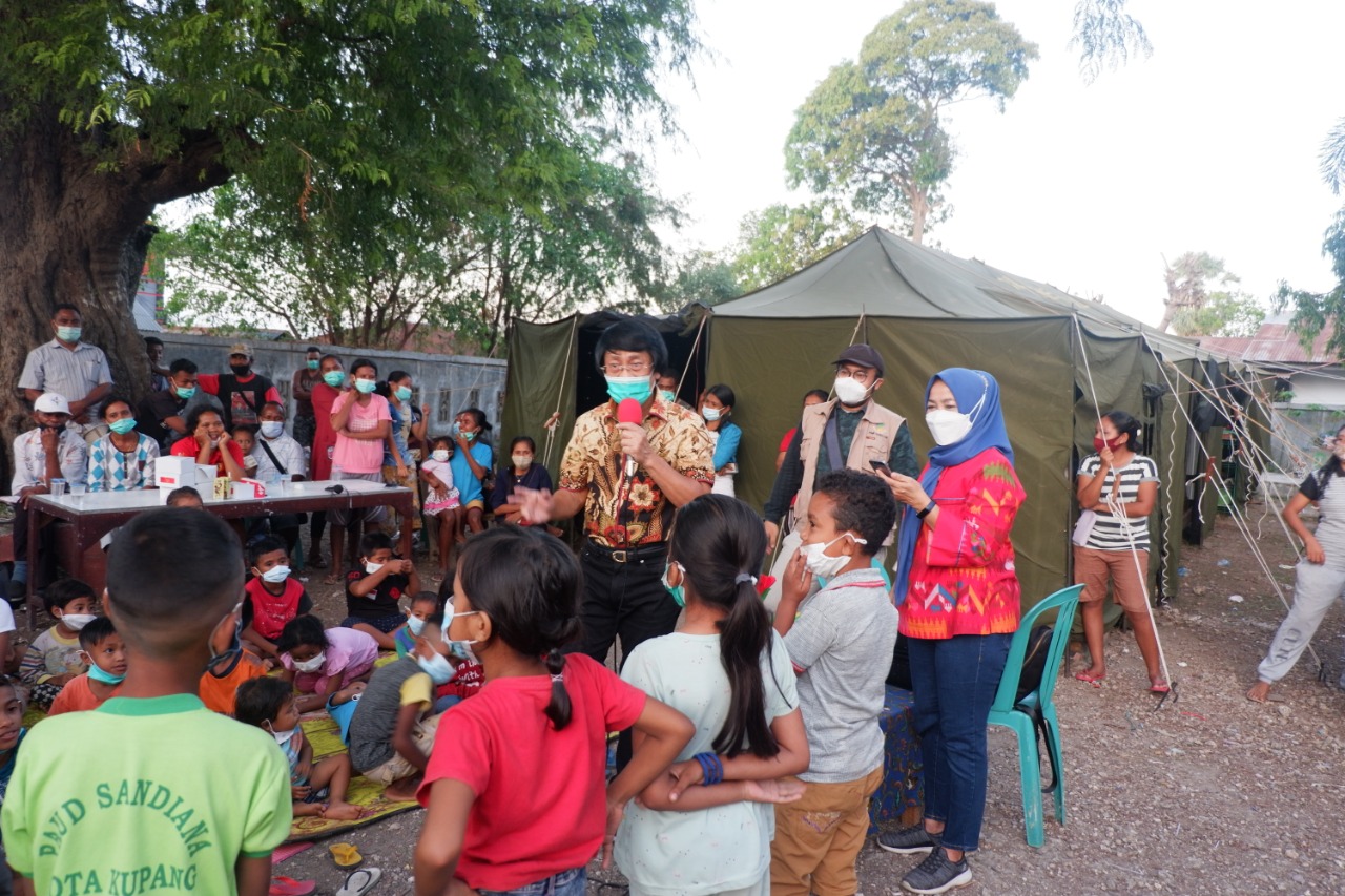 Kemensos Gandeng LPAI Berikan Atensi dan LDP kepada Anak Terdampak Badai Seroja