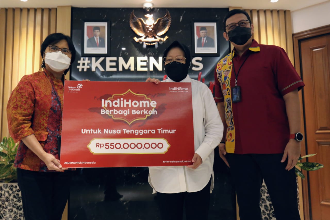 Terima Bantuan Pelanggan Indihome, Mensos Bakal Dirikan Perpustakaan dengan Free Wifi