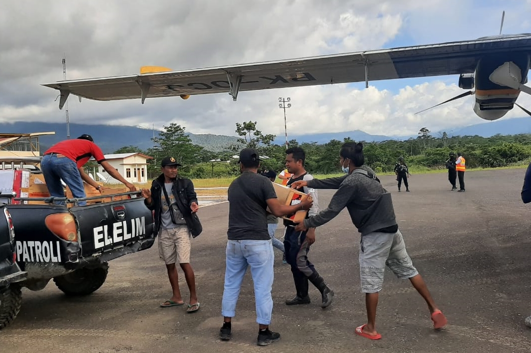 Bantuan Logistik dari Kemensos, Pagi Ini Mulai Disalurkan ke Yalimo