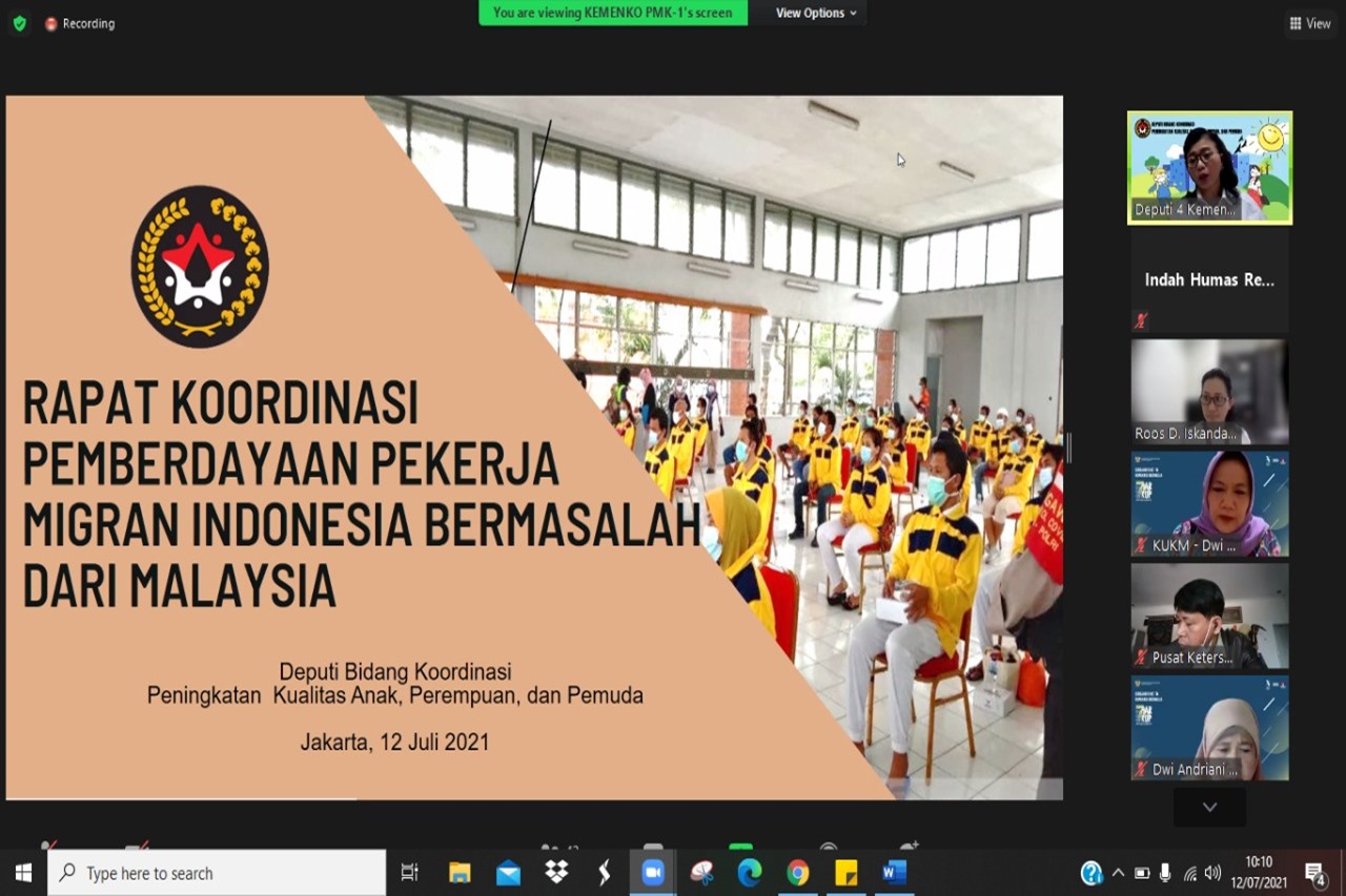 Kemensos Siap Beri Pemberdayaan PMIB dari Malaysia melalui Sentra Kreasi ATENSI