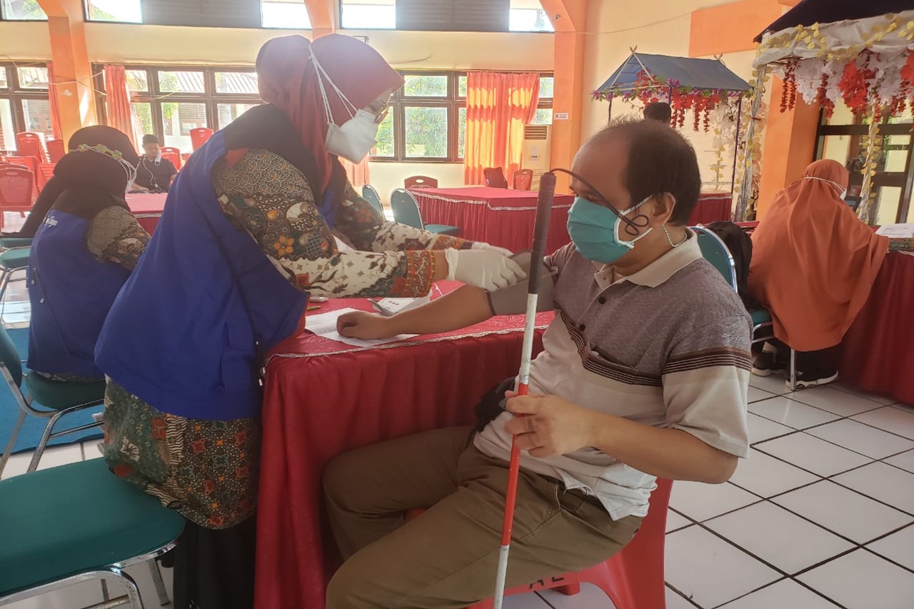 Penyandang Disabilitas se-Kota Makassar Ikuti Vaksin Ke 2