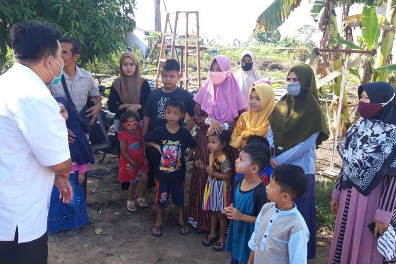 Kemensos Beri Layanan ATENSI Bagi Anak Terdampak Puting Beliung di Kabupaten Rokan Hulu