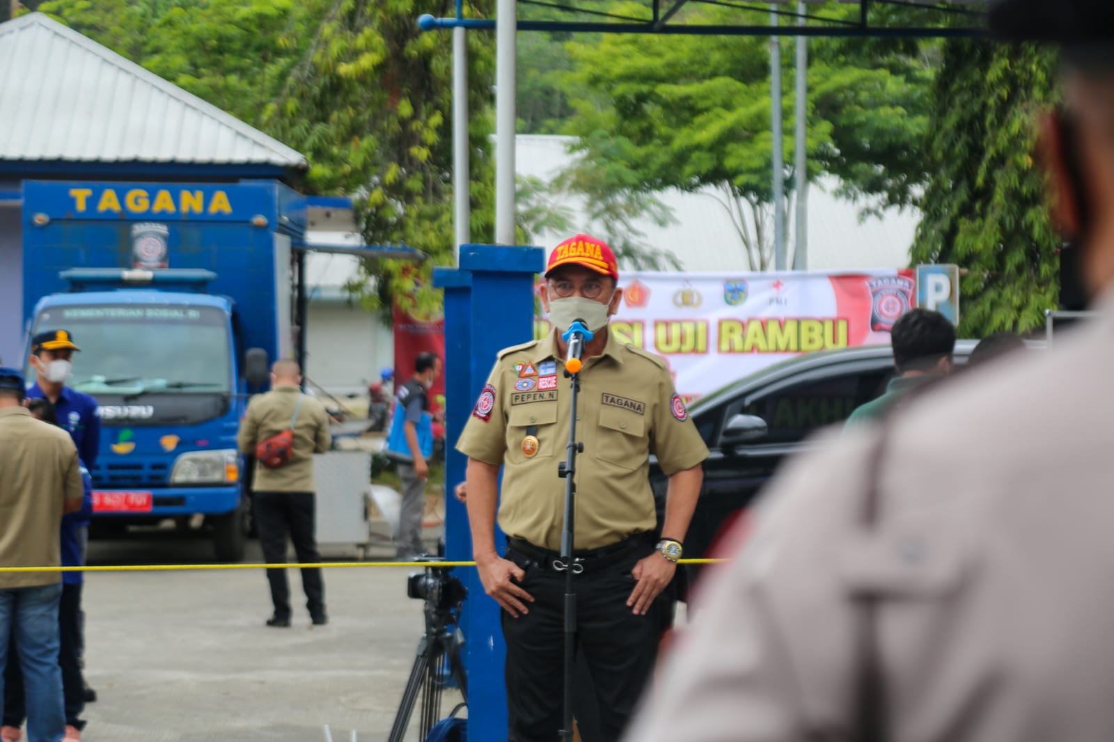 Dirjen Linjamsos Pimpin Apel Kesiapan Uji Penggunaan Rambu Evakuasi Bencana Tsunami Pacitan