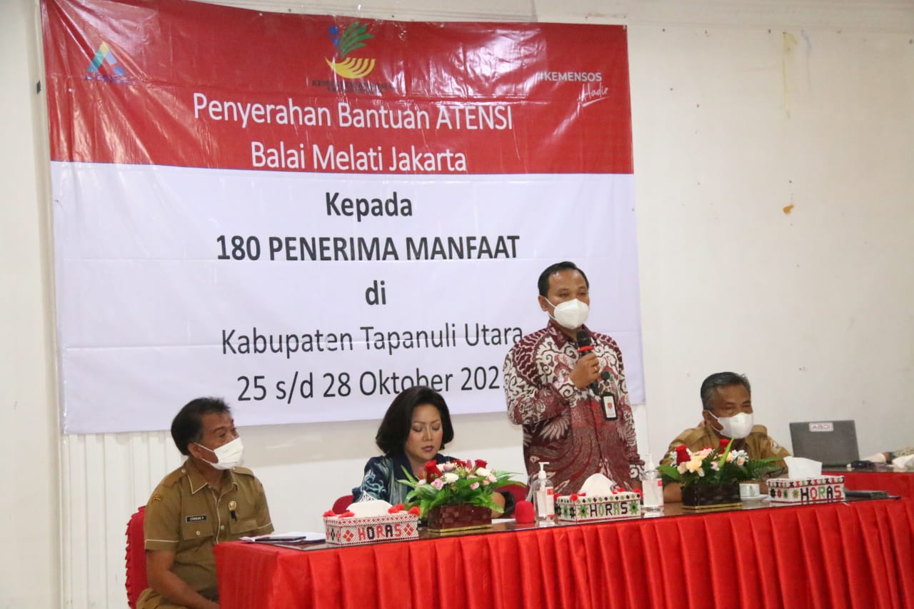 Kemensos Salurkan Bantuan ATENSI di Kabupaten Tapanuli Utara