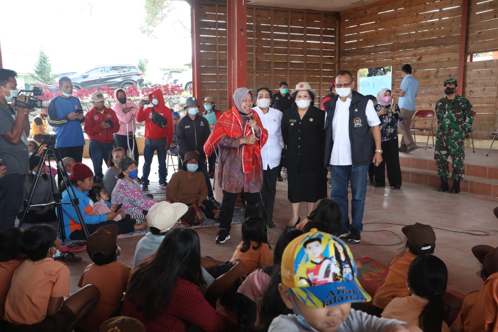 Kemensos Hadir bagi Warga Terdampak Bencana Alam Sinabung