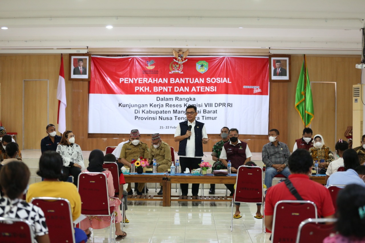 Submission of Social Assistance for PKH, BPNT and ATENSI in Manggarai Barat Regency