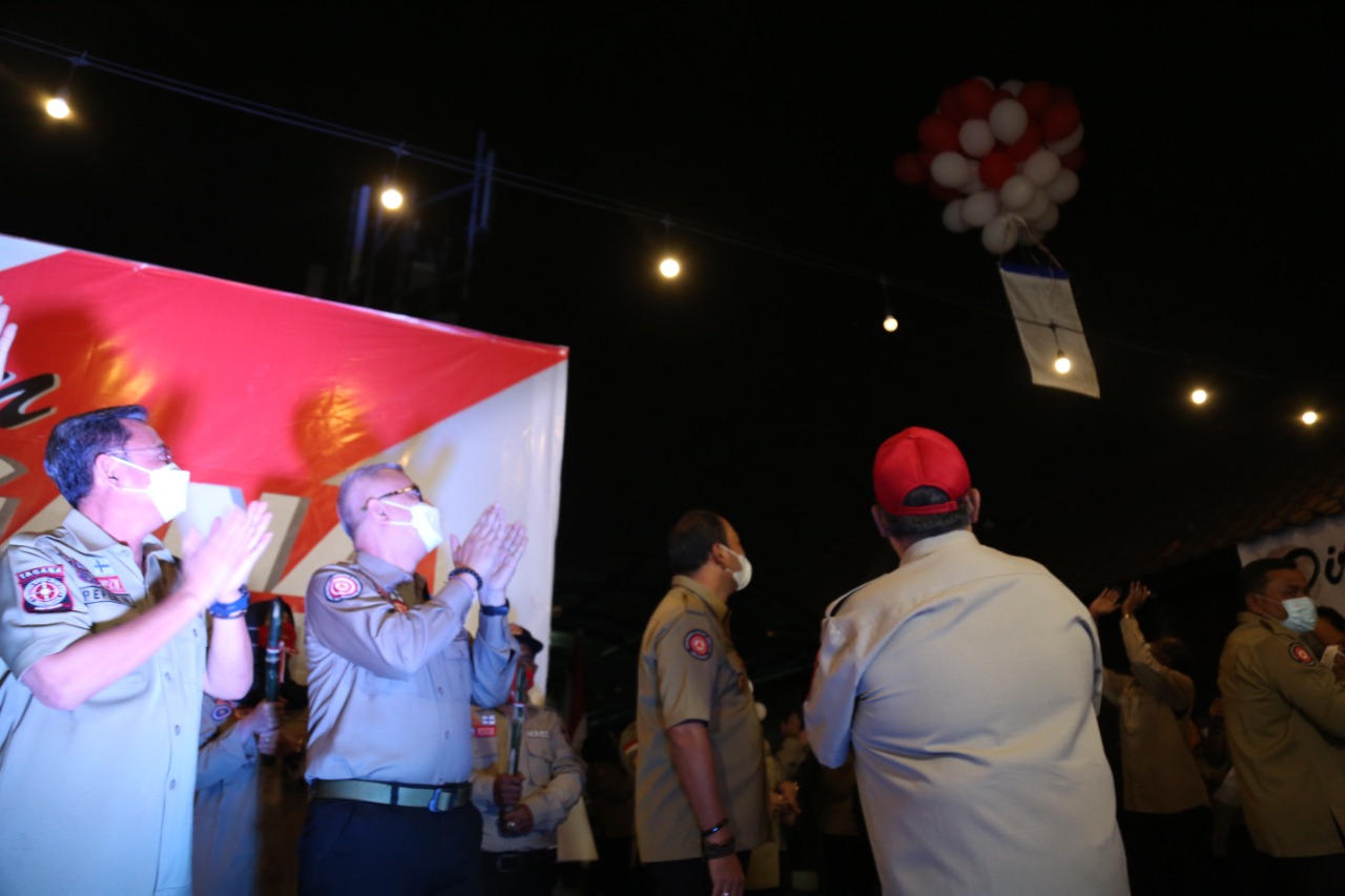 Cutting Tumpeng and Cake for Tagana Indonesia's 18th Anniversary Celebration