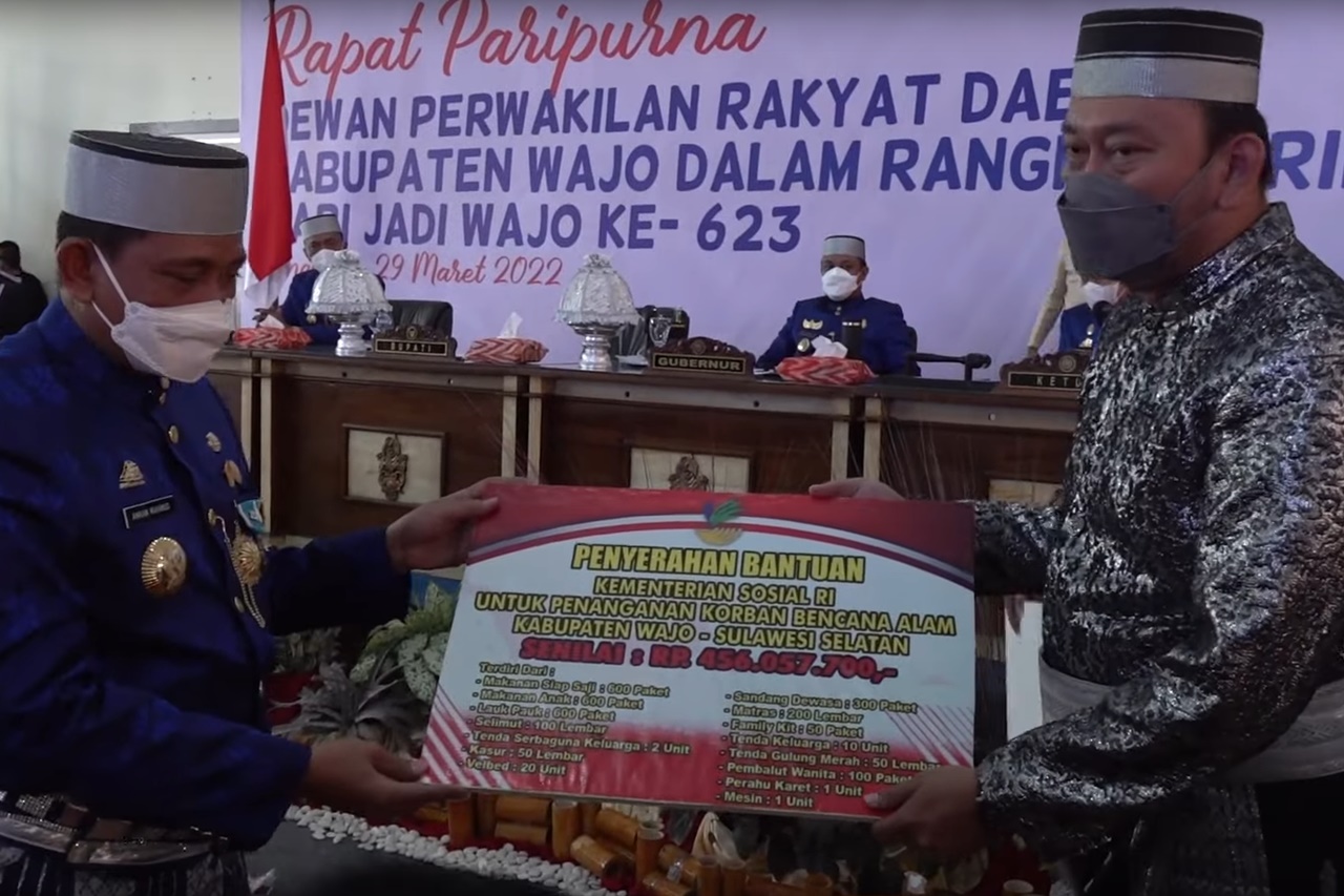 Kemensos Beri Bantuan untuk Penanganan Bencana Alam di Kabupaten Wajo