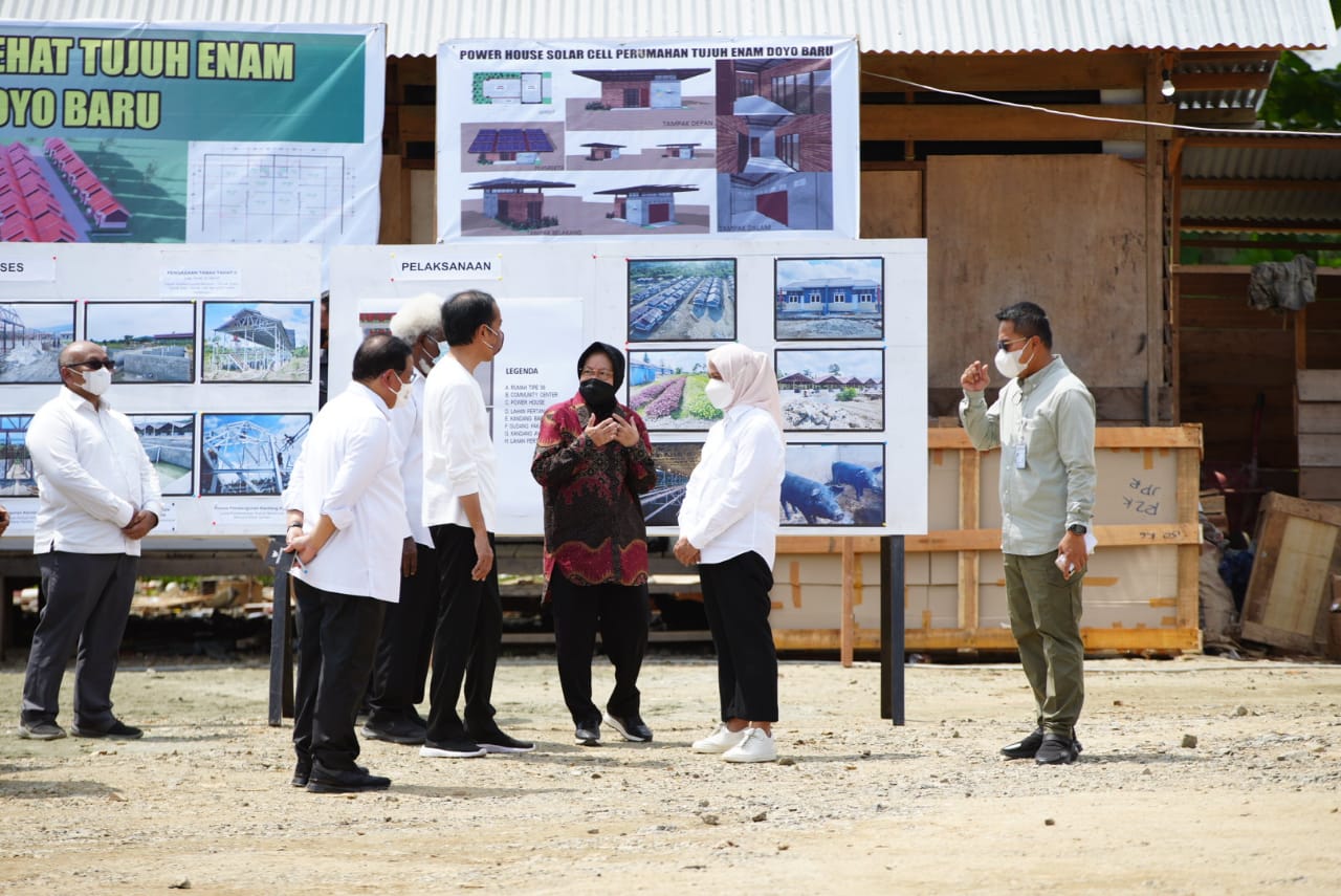 President of the Republic of Indonesia Review 76 Healthy House Units for Victims Affected by Flash Floods in Sentani