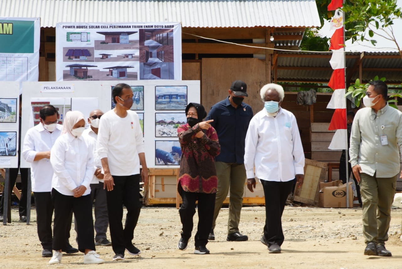 President and Minister of Social Affairs Visit the 'Doyo Baru Healthy House' Waibu District