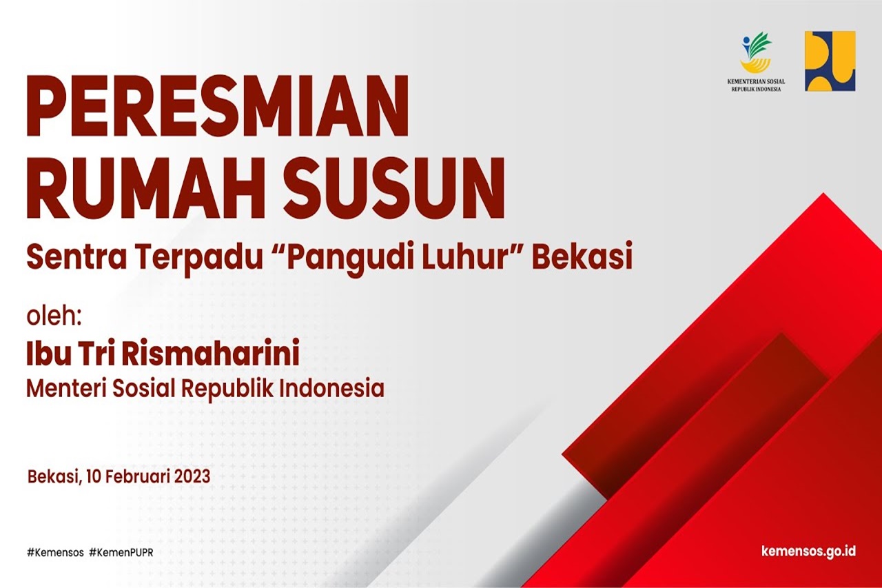 Siaran Langsung Peresmian Rumah Susun Sentra Terpadu "Pangudi Luhur" Bekasi