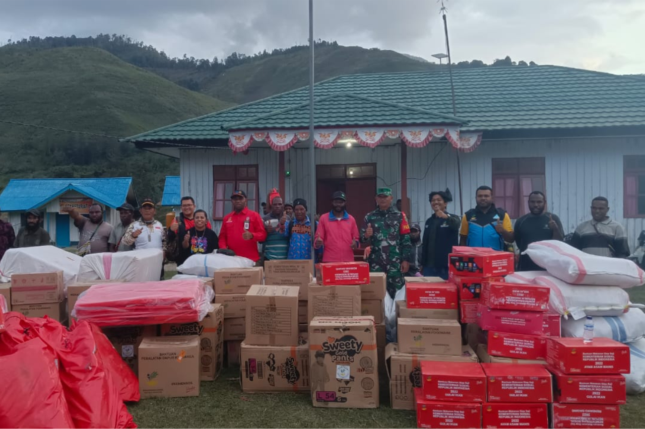 MoSA Distributes Logistical Assistance and Compensation to Jayawijaya Residents Affected by the Landslide