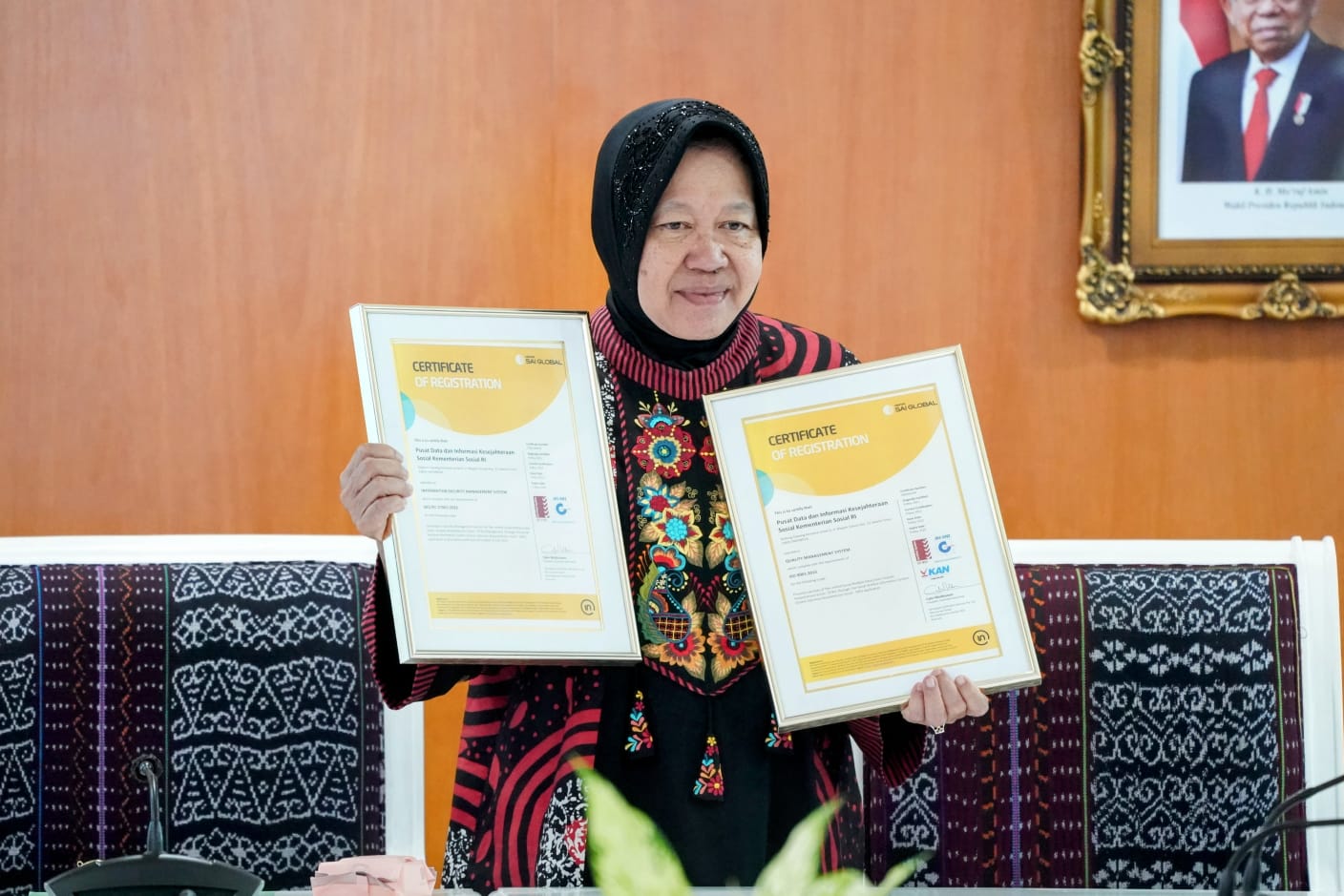 Upgrading The Security and Data Confidentiality of The Poor, Ministry of Social Affairs Gets Two ISO Certificates