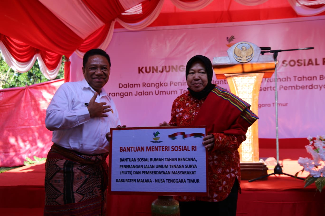 Minister of Social Affairs Assists 100 Disaster Resistant Housing Units for Border Residents in Malaka