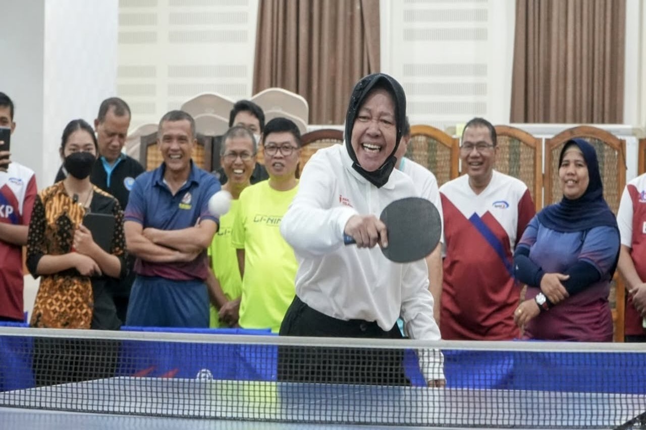 Lewat Pertandingan Tenis Meja, Kemensos dan BPKP Cairkan Hubungan Antar Instansi