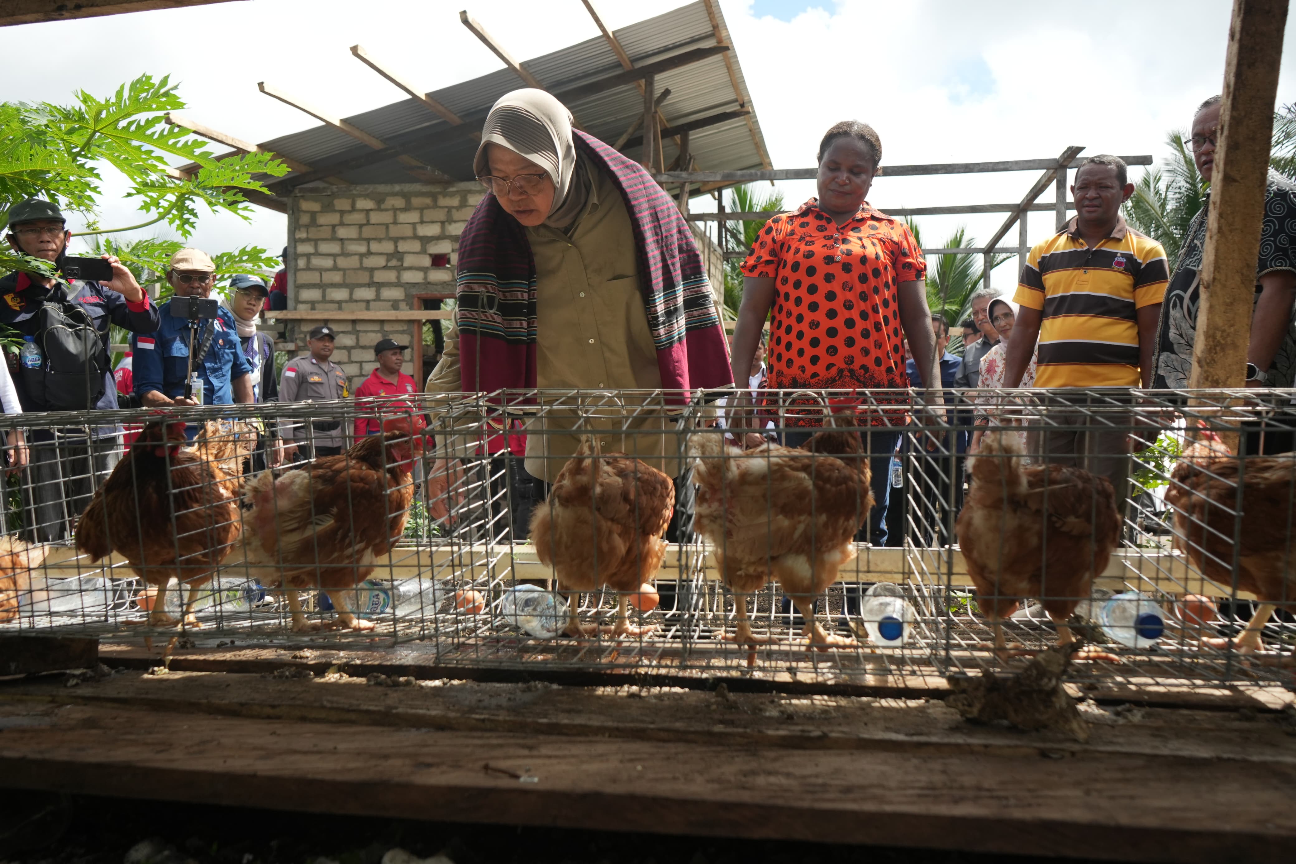 Mensos Risma Serahkan Bantuan Perbaikan Rumah dan Bantuan Kewirausahaan di Tanimbar