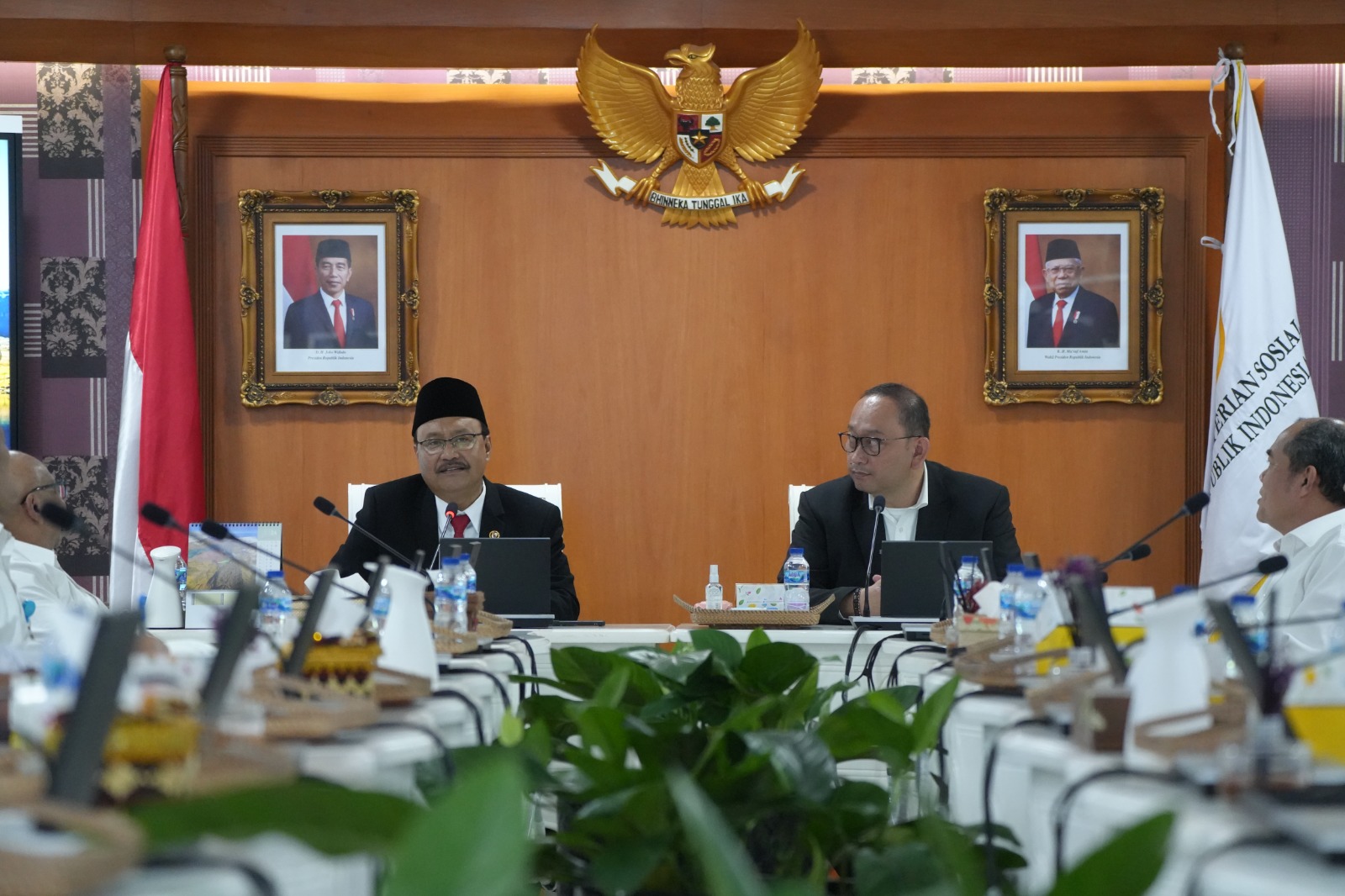 Rapat Perdana Mensos Saiful dengan Pejabat Eselon Kemensos