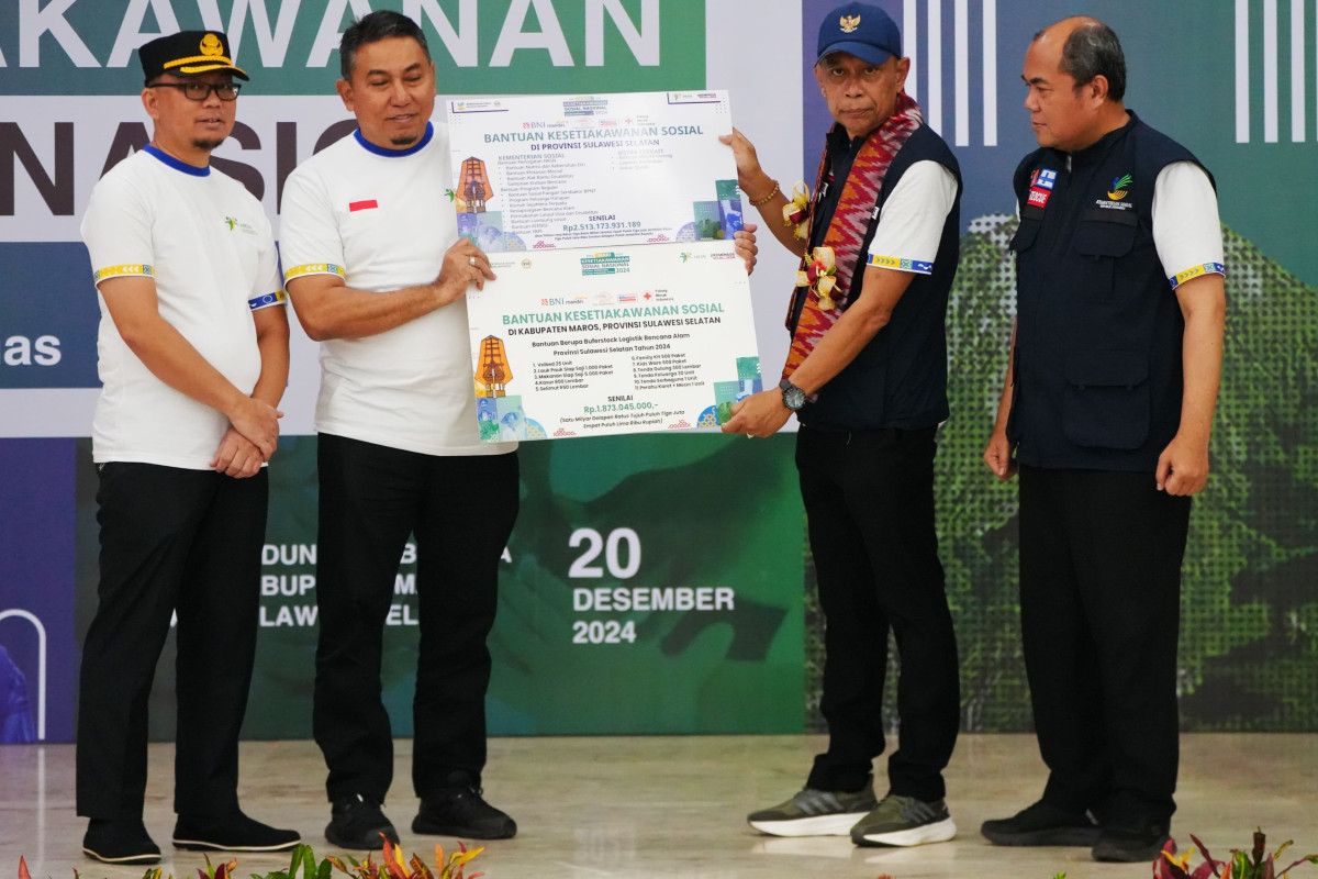 Kemensos Salurkan Rp2,5 Triliun dan Ajak Gotong Royong di HKSN 2024 Sulsel