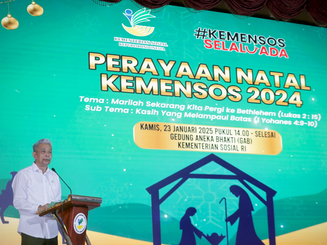 Perayaan Natal Kemensos, Wamensos Agus Jabo Sebut Bentuk Konkret Kasih adalah Entaskan Kemiskinan Ekstrem